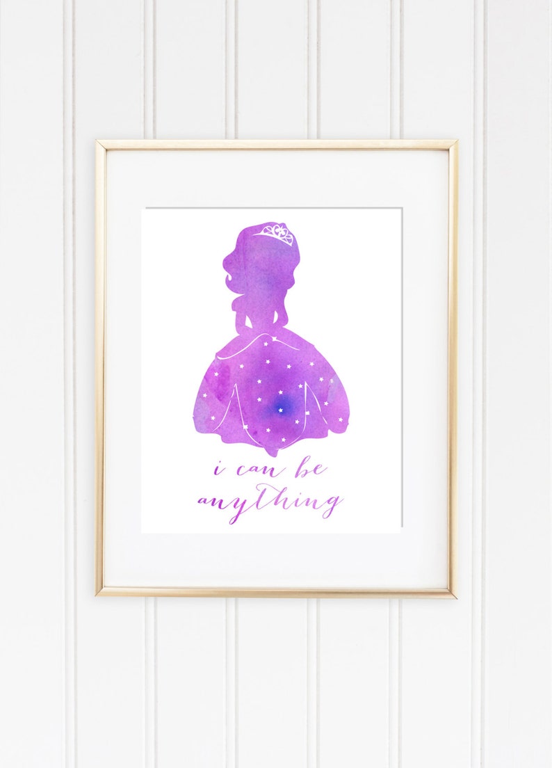 Sofia the First Quote 8x10 Watercolor Print - Etsy