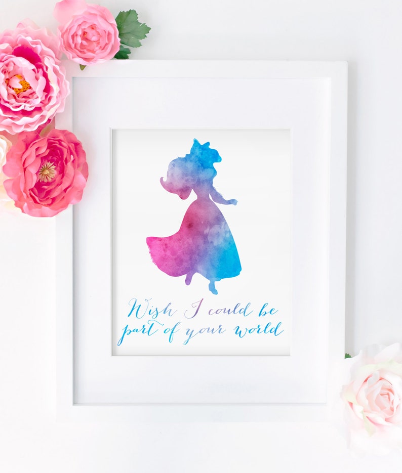 little mermaid quote 8x10 watercolor print etsy