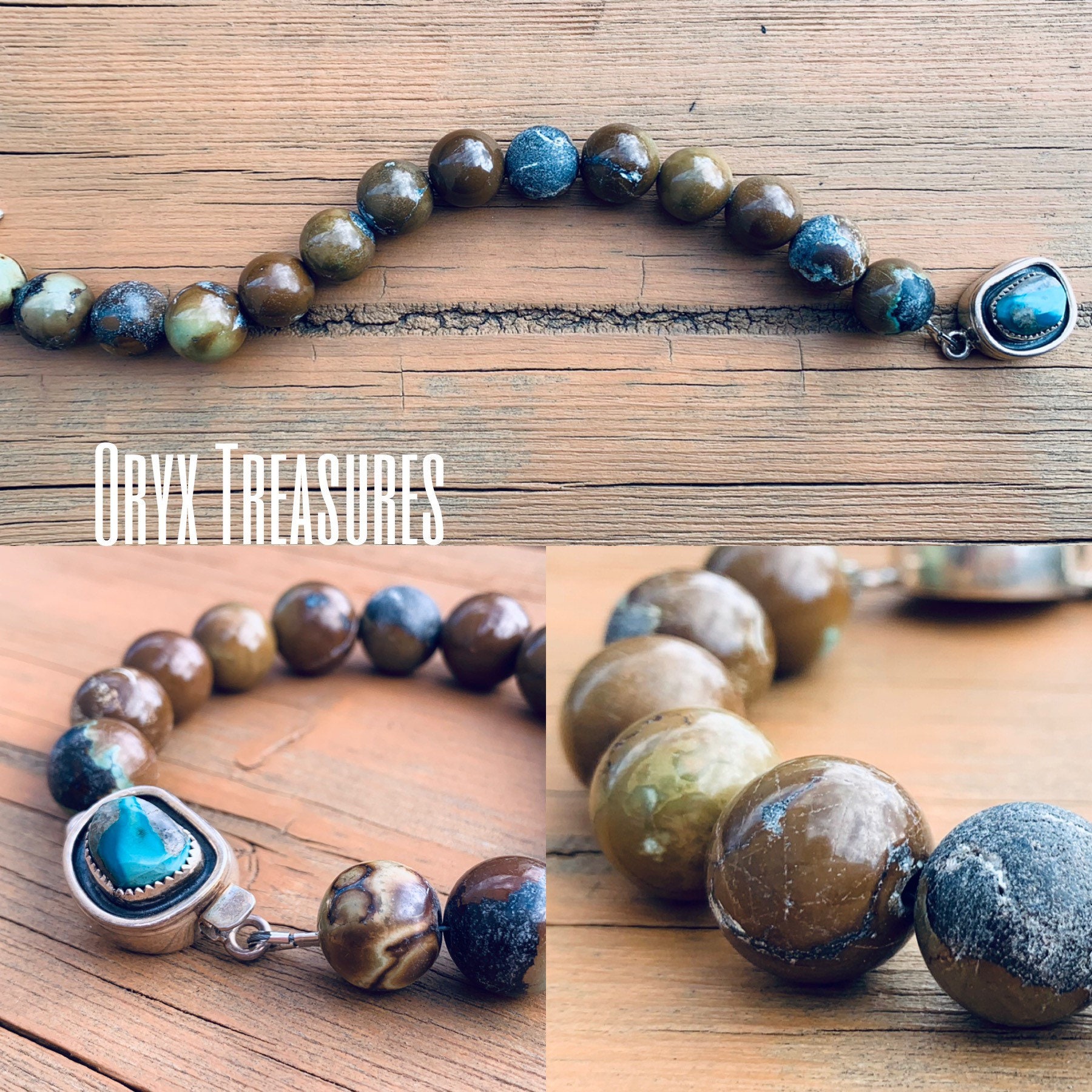 RARE | Natural Intact Antique Yellow Turquoise Bracelet