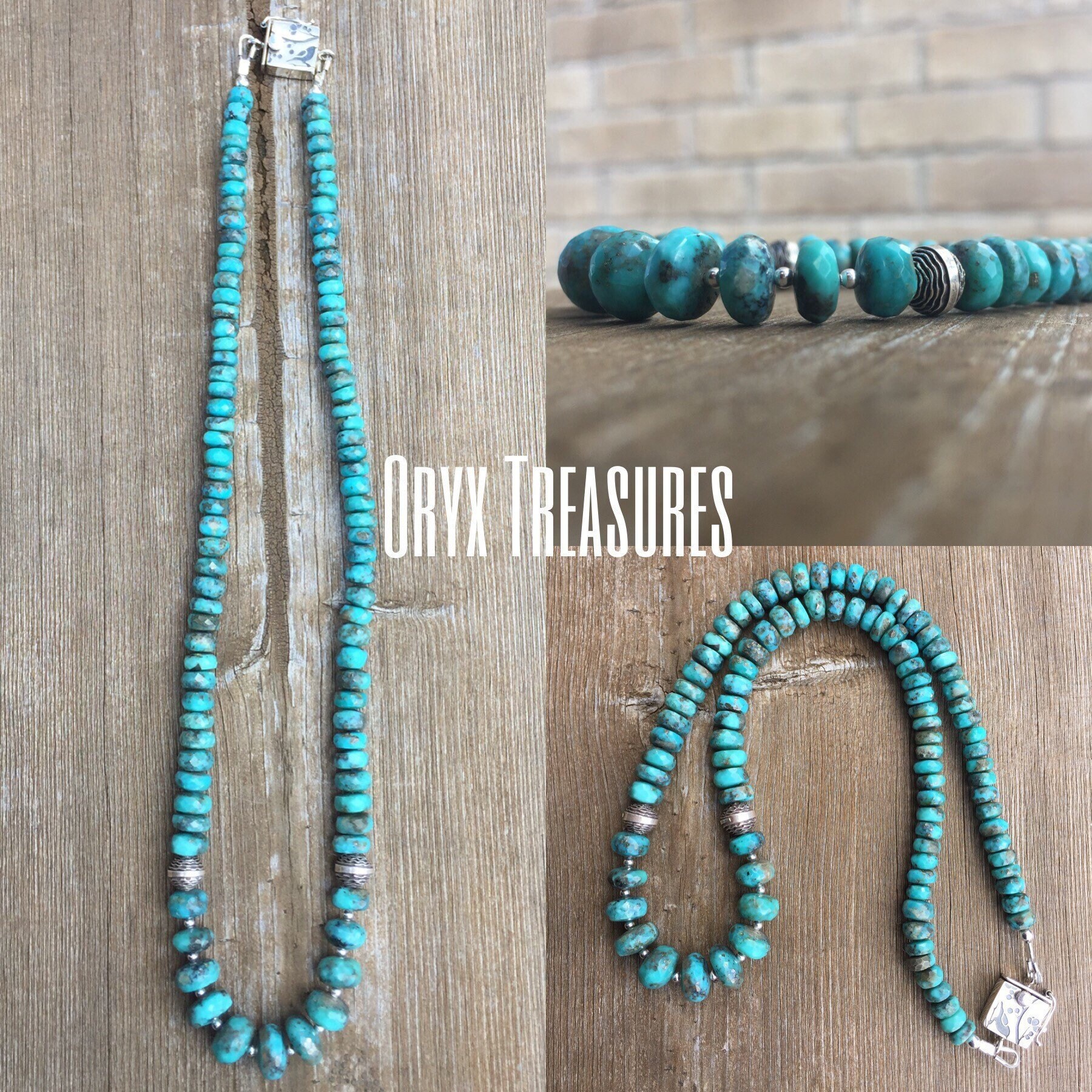 Sleeping Beauty Turquoise Necklace: Karen Hill Tribe Silver, Robin 