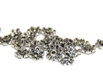 craft*diy 100 Perles Coupelles Fleur Cisele 10x10mm
