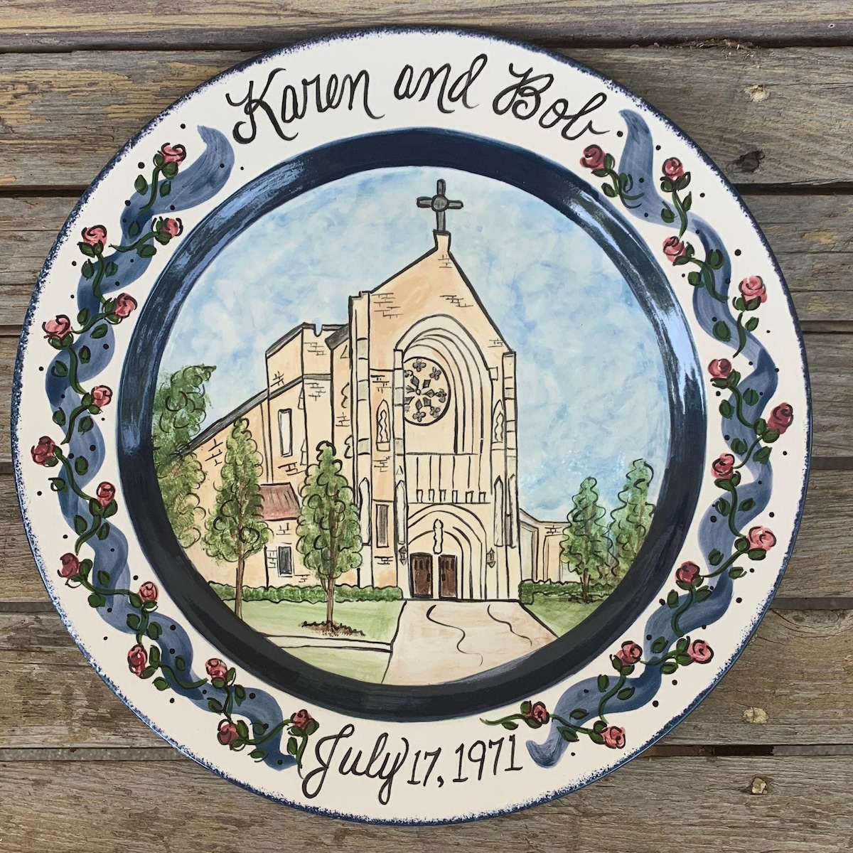 Custom Church Plate Personalized Wedding Plate - Your Church - Etsy