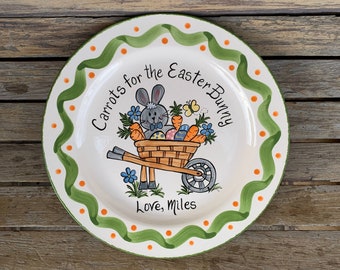 Carrots for Easter Bunny Plate Wheelbarrow Design