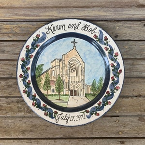 Custom Church Plate Personalized Wedding Plate - Your church