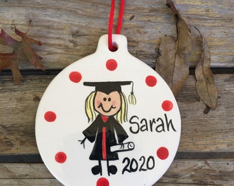 Personalized Graduate Kids Activity Cereamic Christmas Tree Ornament