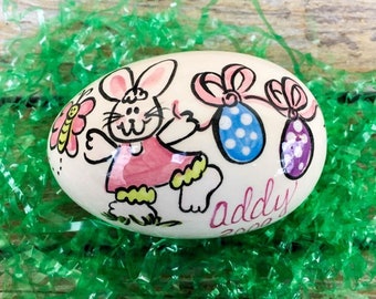 Egg on a String - Personalized Ceramic Easter Egg