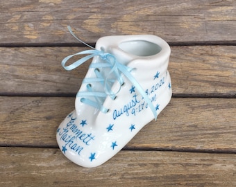 Porcelain Baby Shoe with Stars