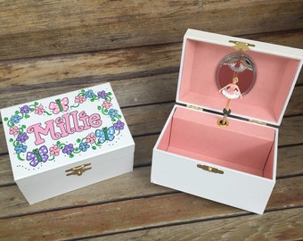 Personalized Jewelry Box with Dancing Ballerina