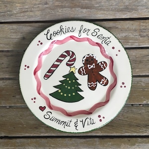 Cookies for Santa Ceramic Plate - Personalized Plate