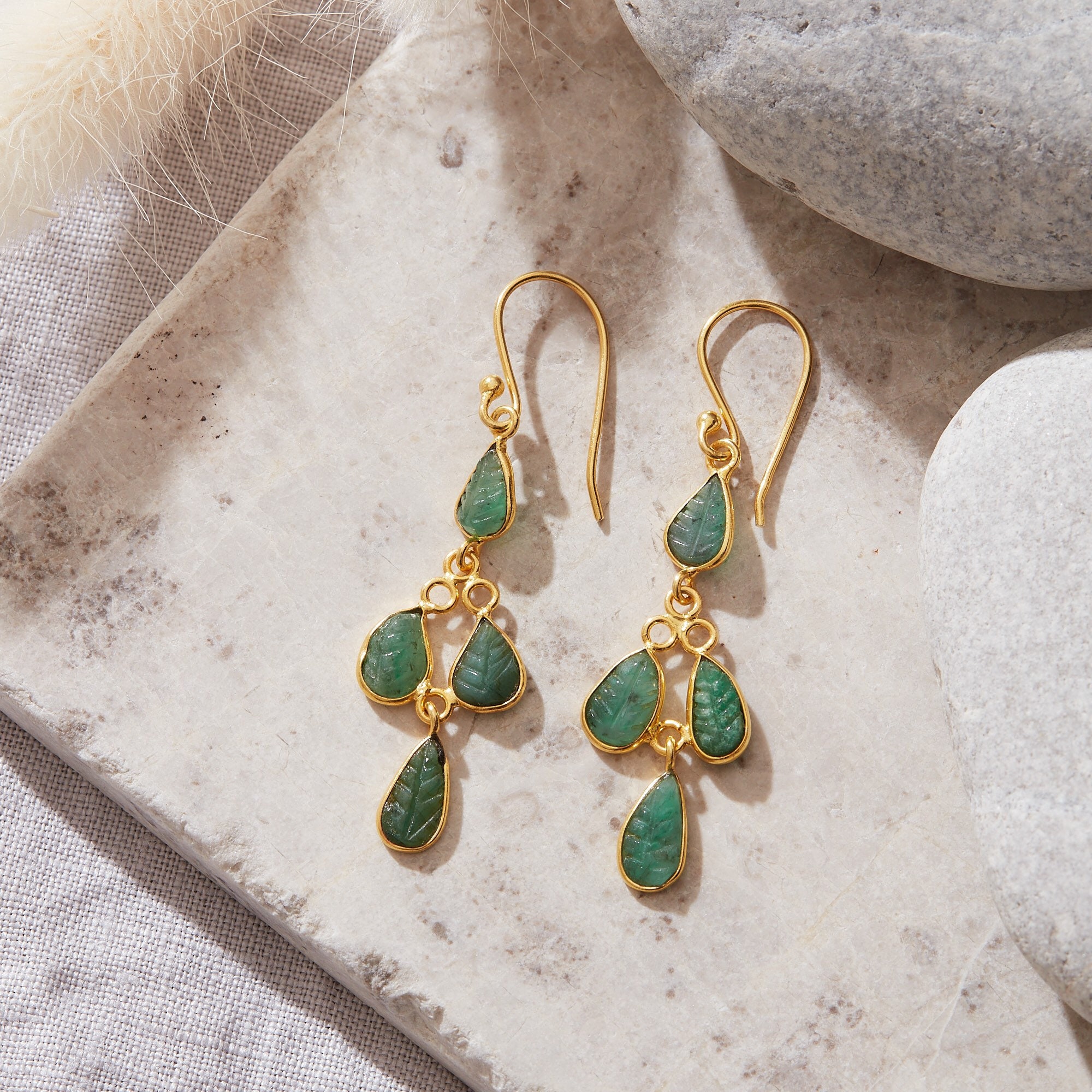 Betty Semi-Precious Mixed Stone And Enamel Drop Earrings Green/Light B –  INK+ALLOY, LLC