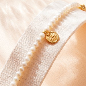 Pearl Beaded Bracelet, Gold Pendant Bracelet, Indian Amulet Jewellery, Pearl and Gold Bracelet, Antique Gold Charm Bracelet, Indian Bracelet image 4