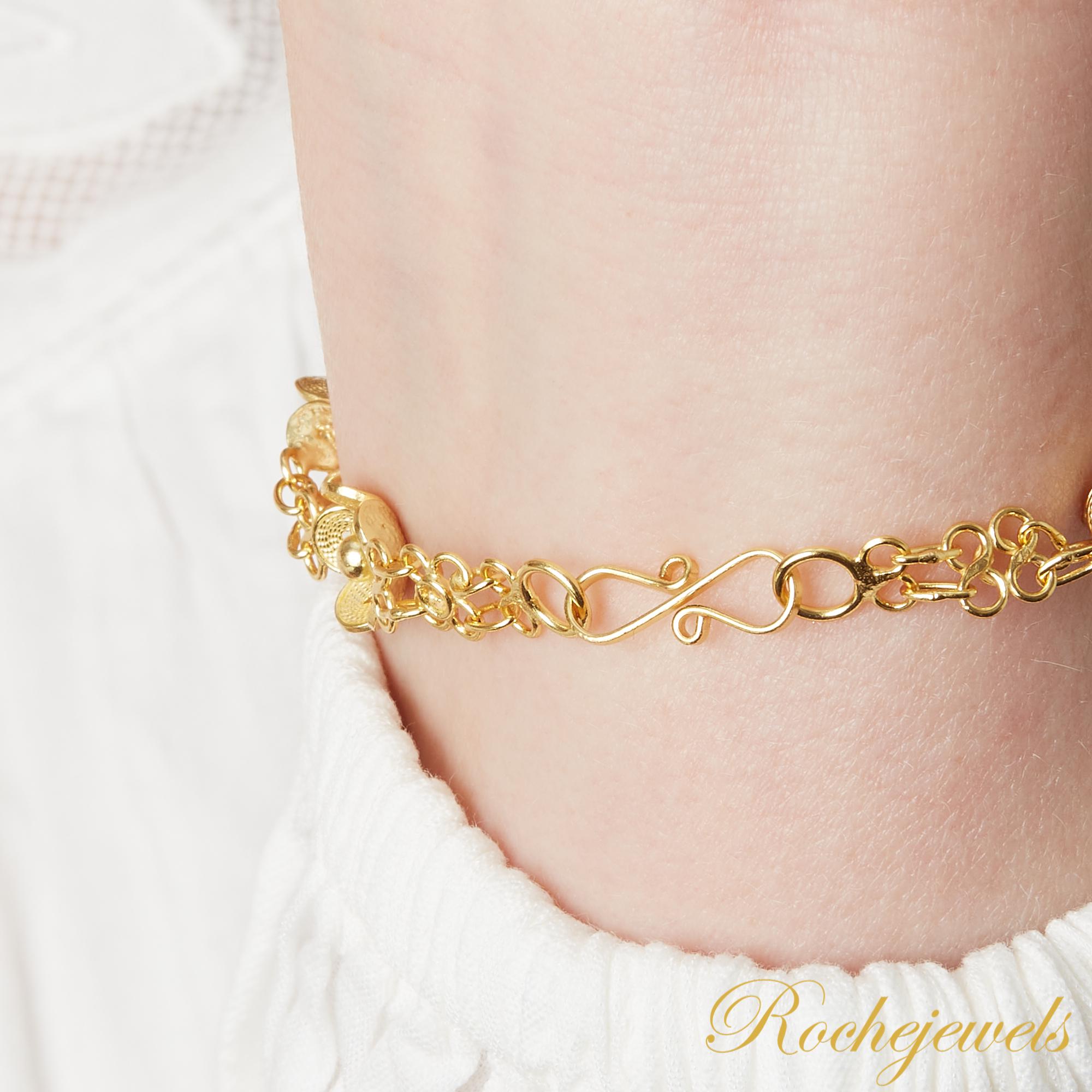 ブレスレット Western Flower Link Bracelet #8971 Sterling Silver Daisy Flower Link Bracelet w/ Crystals. For