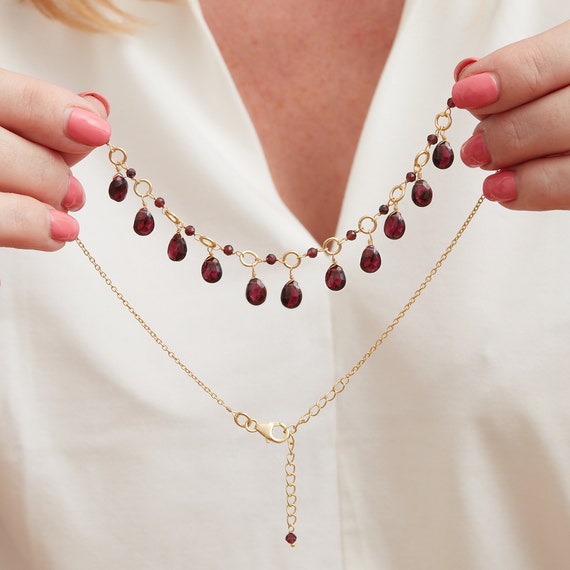 ☆送料・関税込☆KIRSH★GEMSTONE BEAD DROP NECKLACE★ 2pcs-colorful-crushed-stone-