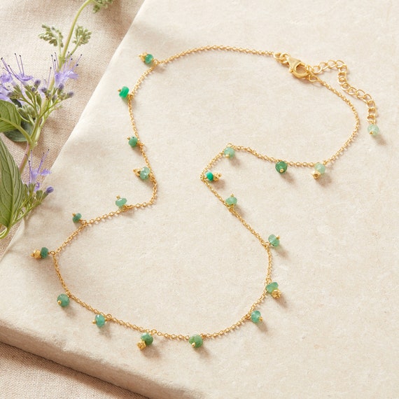 Short Gemstone Necklace - Chalcedony | Handmade in Brooklyn – Delia Langan  Jewelry
