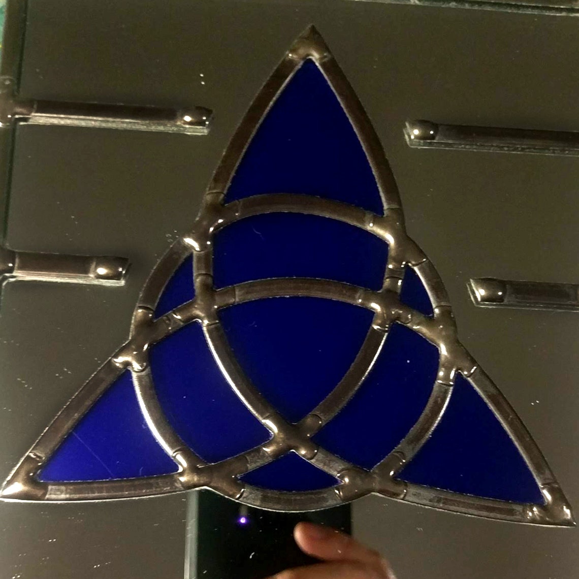 Celtic Design Lead Overlay Stained Glass Mirror Etsy UK