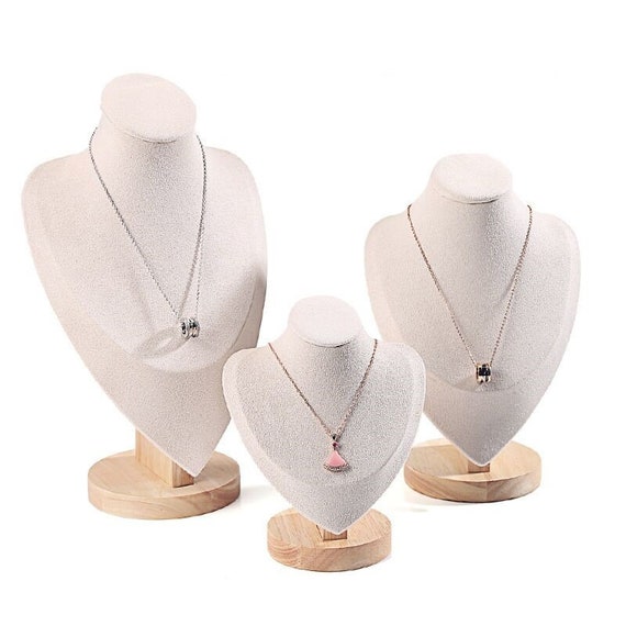 Necklace and earring bust shop jewelry display