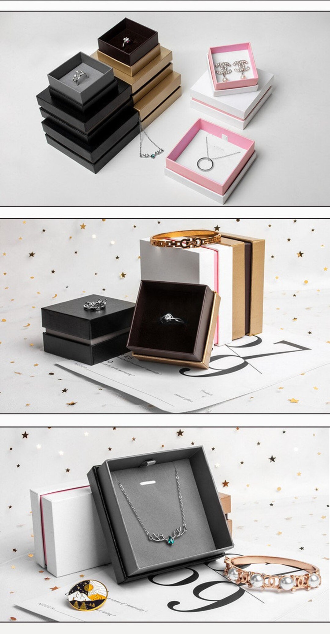 10pcs jewelry organizer tray Bracelet Organizer Box Paper Earring Case  Jewelry