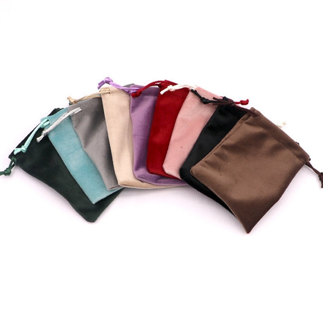 New 50Pcs 7x9cm Silk Satin Drawstring Pouch Jewelry Bag Custom