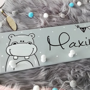 Children&#39;s wardrobe, children&#39;s wardrobe, sibling wardrobe, christening gift, wardrobe with name, coat hooks as a gift for children