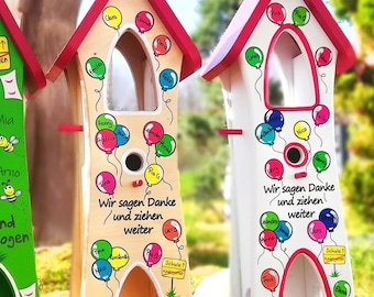 Kindergarten Abschiedsgeschenk Erzieherin Geschenk Kindergarten Vogelhaus, Lehrerin, Erzieherin, Grundschule personalisiert Schule