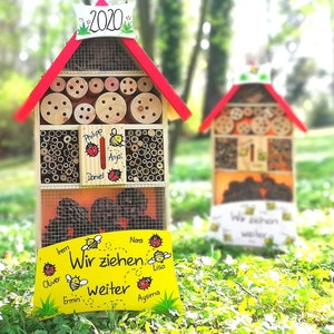 Kleuterschool afscheid insectenhuis kleuterschool afscheidscadeau cadeau opvoeder insectenhotel insecten kinderen met naam weerbestendig XL