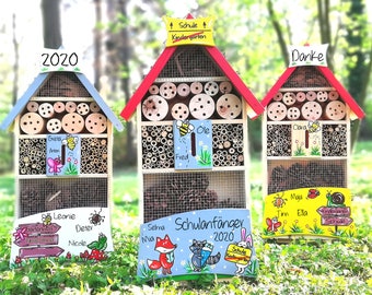 Insektenhaus Kindergarten Abschiedsgeschenk Geschenk Erzieherin Insektenhotel Insekten Kinder Kindergarten Natur XL