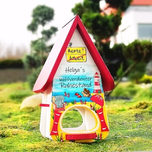 Retirement gift, retirement gift idea, birdhouse retirement, pensioner, retirement gift colleague, retirement gift wood
