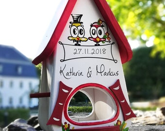 Wedding Birdhouse, Wedding Birdvilla Wedding Gift Wedding Money Gift Personalizable Newlywed