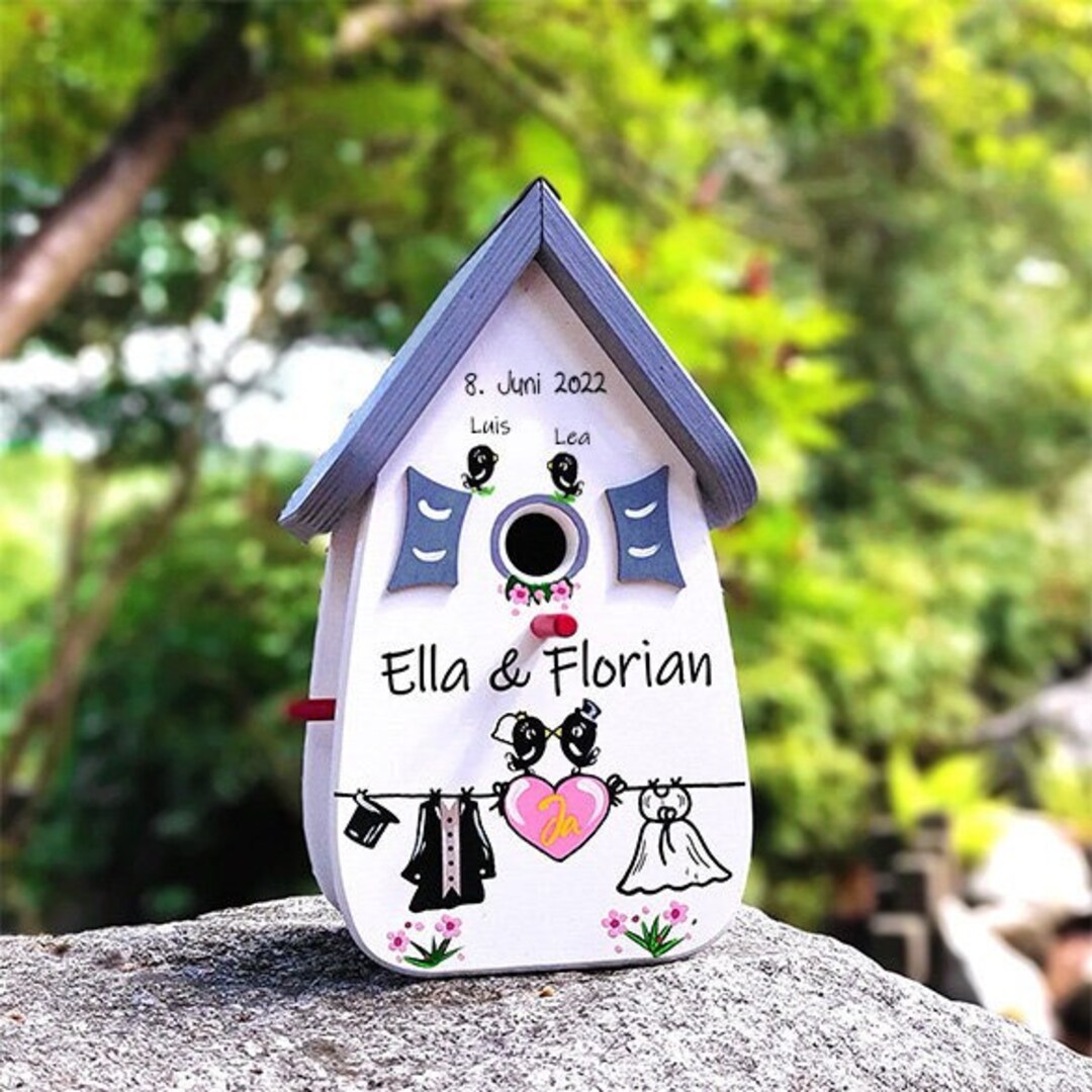 Hochzeit Vogelhaus, Hochzeit Vogelvilla, Persönliches Hochzeitsgeschenk