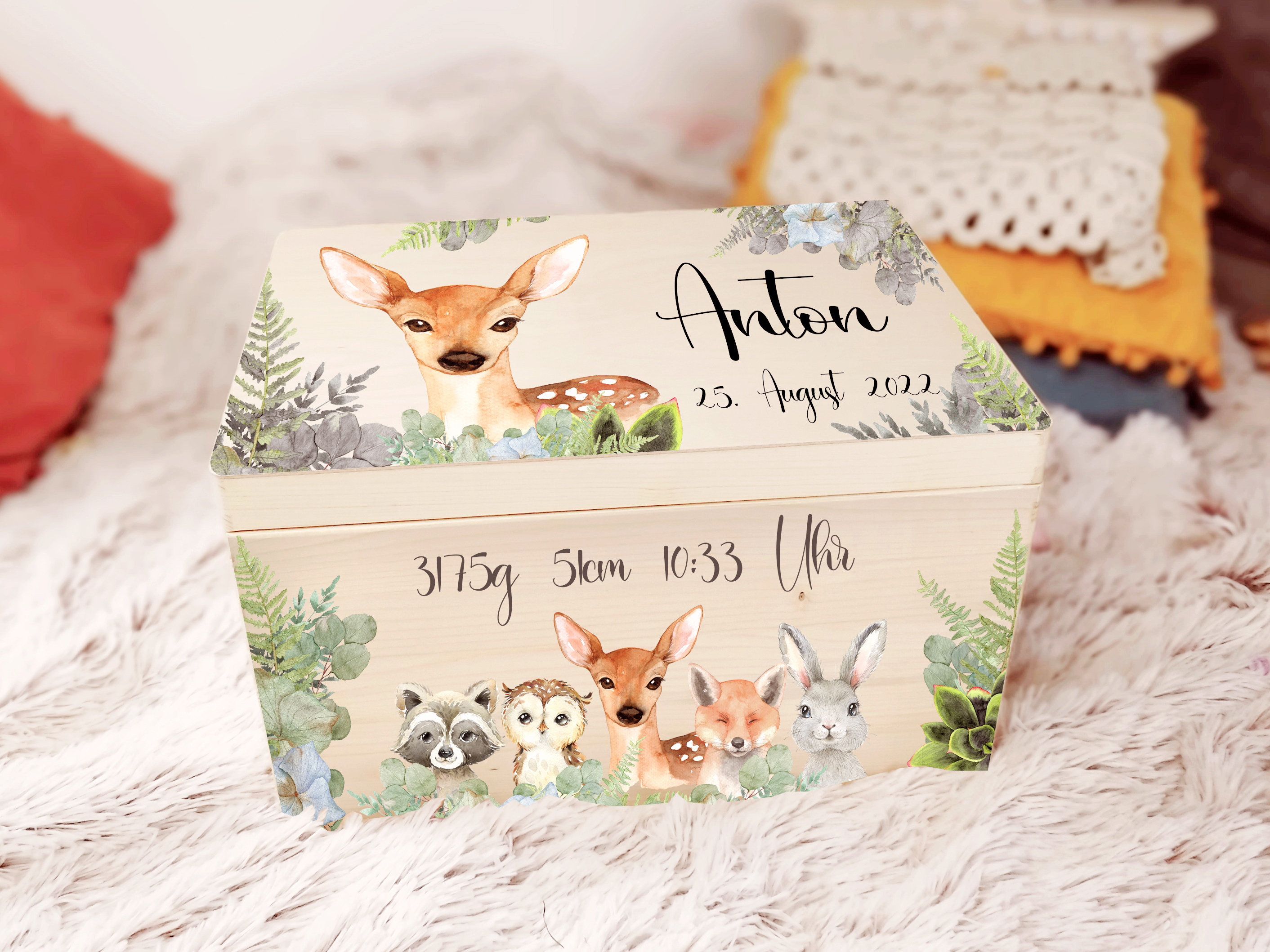 Personalized Baby Memory Box With Name, Birth Gift, Christening Gift ...
