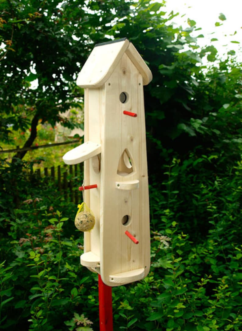 Vogelhaus Bausatz Futterhaus, Vogelhaus zum selber bemalen, Kindergarten Abschiedsgeschenk Bild 1