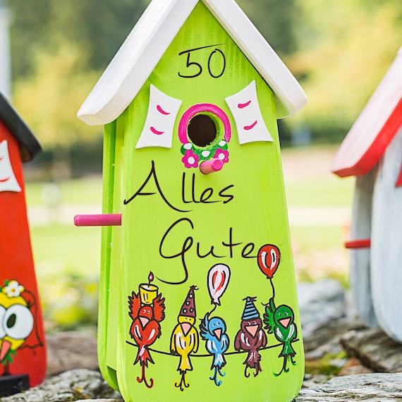 Maison d'oiseau colorée, villa d'oiseau, cadeau personnel pour petite amie,  emménagement -  France