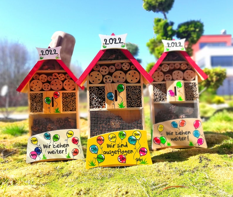 Farewell gift for kindergarten | Daycare farewell | Gift for teachers | Insect hotel | Kindergarten farewell | Personalized | Weatherproof image 5