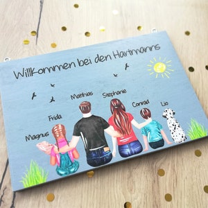 Targa per porta, targhetta per porta d&#39;ingresso con famiglia, targa per porta moderna, targa per porta d&#39;ingresso personalizzata, targa per famiglia personalizzata
