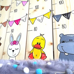 Kindermesslatte als Taufgeschenk, Messlatte Holz, Persönliches Geschenk zur Geburt, personalisierte Messlatten