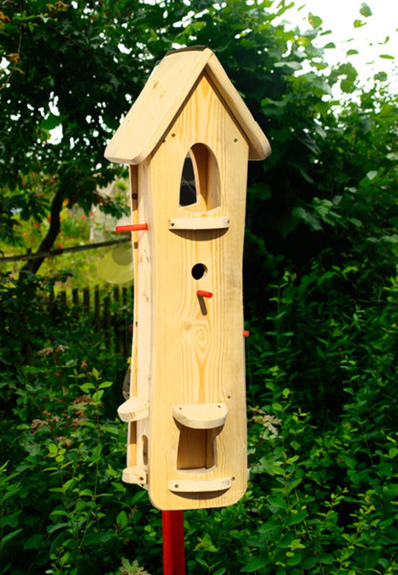 Vogelhaus Bausatz zum selber bemalen, selbst bemalen, unbemalt, Vogelhaus Kindergarten Abschiedsgeschenk Bild 1