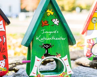 Vogelhaus, Nistkasten, Futterhaus, XXL Vogelvilla als Futterhaus personalisiertes Geschenk für Gartenfreunde