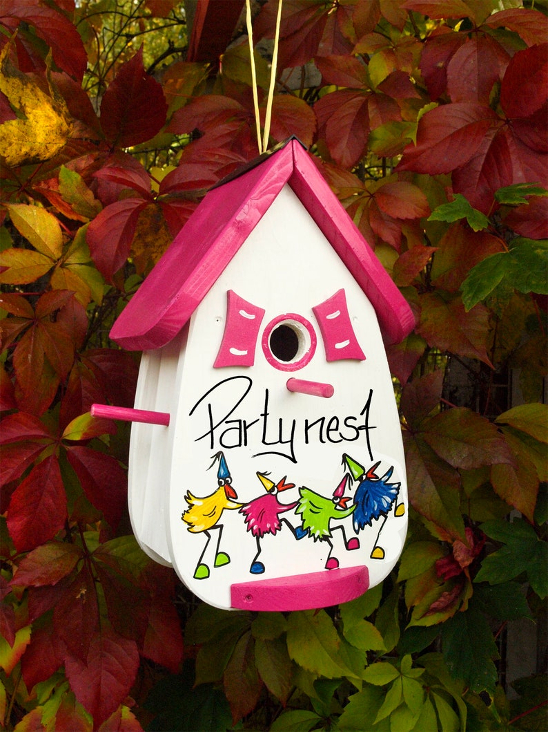 Birdhouse Birdhouse Gift With Wunschbeschrift Etsy