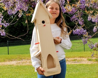 Vogelhaus zum selber bemalen, Vogelhaus Bausatz ,Vogelvilla, Kindergarten Abschied Geschenk zum selbst bemalen, mit Farben