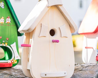 Birdhouse à peindre vous-même, nichoir, villa d’oiseaux