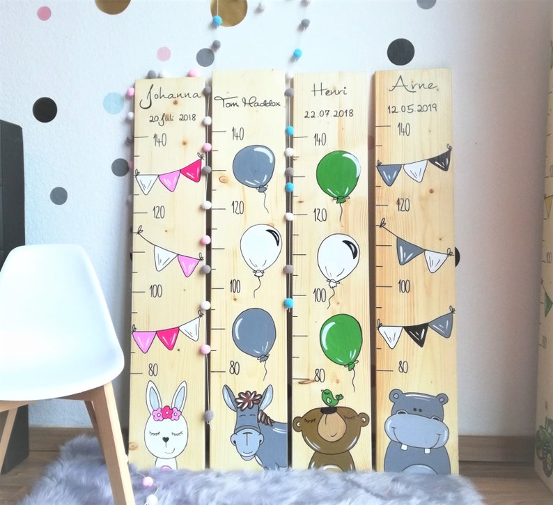 Ehrfürchtig Messlatte Kinder Individuell Messlatte Kinder Kinderzimmer Handbemalt individuell mit