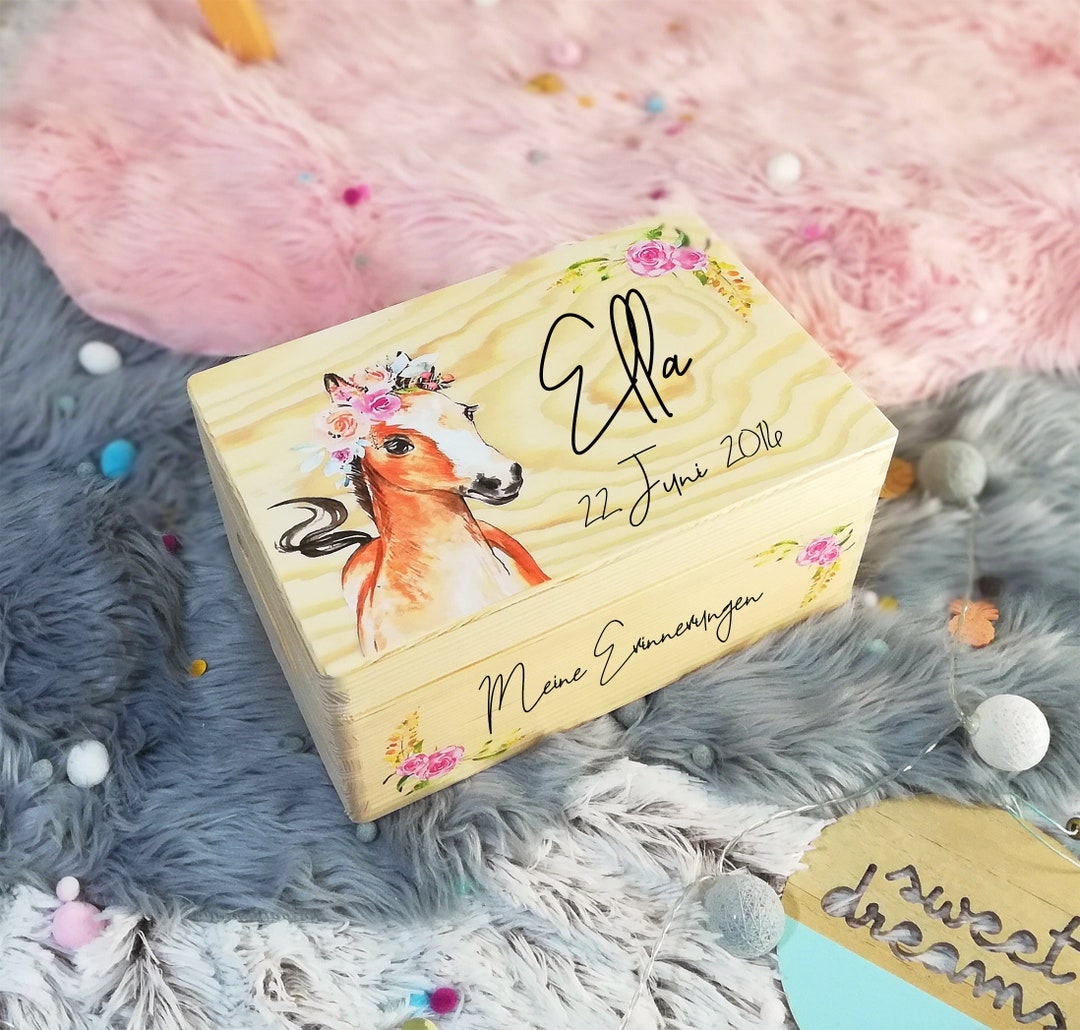 Memory Box Horse Memory Box Toy Box Game Box Wooden Box Etsy
