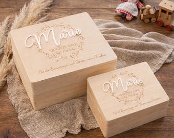 Caja de recuerdos | Caja de recuerdos para bebé | Caja de recuerdos | Caja de juguetes | Caja de recuerdos de madera | Caja de recuerdos de bebé personalizada