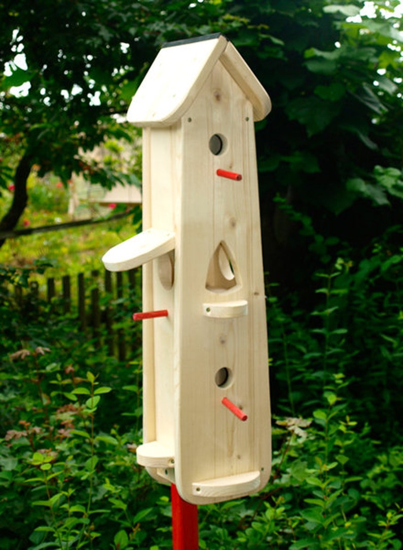 Vogelhaus Bausatz Futterhaus, Vogelhaus zum selber bemalen, Kindergarten Abschiedsgeschenk Bild 4