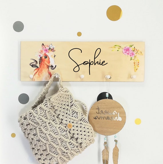 HEMOTON Einhorn Haarspangenhalter - Niedlicher Wandorganizer Für Mädchenzimmer