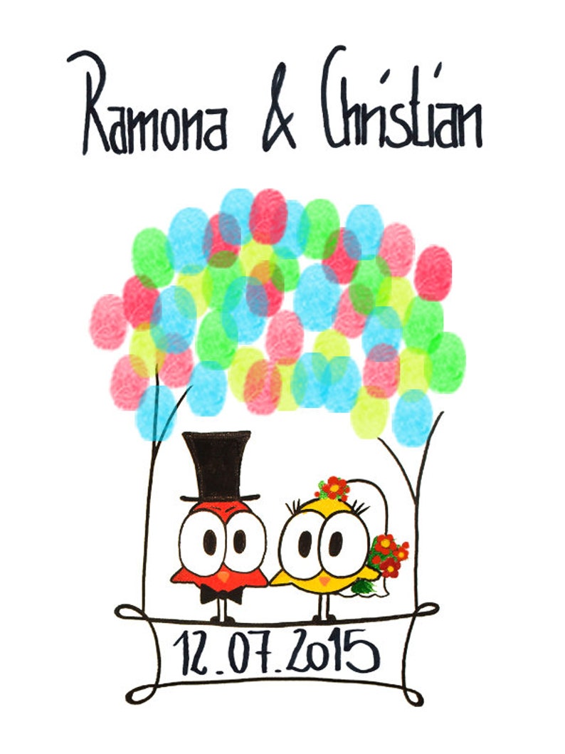 Wedding fingerprint wedding Guestbook
