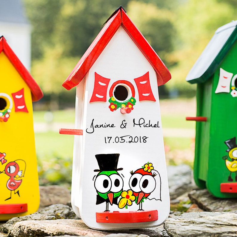 Bird house, nesting box, wedding, bird villas, bird house feeder image 2