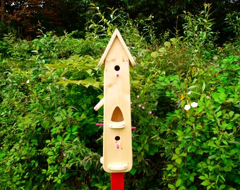 Vogelhaus Futterhaus, bemalen, Vogelvilla selbst bemalen, Vogelhaus Bausatz, Vogelhaus natur