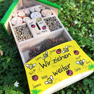 Kindergarten farewell gift | Insect hotel | Insect house for farewell | with the children&#39;s names | personalized | weatherproof