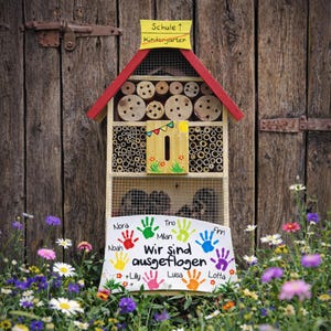 Farewell gift for kindergarten | Daycare farewell | Gift for teachers | Insect hotel | Kindergarten farewell | Personalized | Weatherproof image 2
